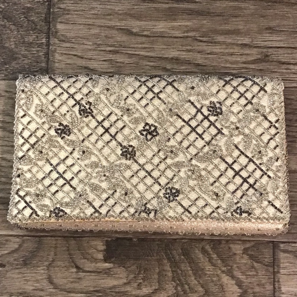La Regale Vintage Gold Beaded Bag Purse